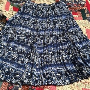 Tanjay lined blue & white skirt, 8P
